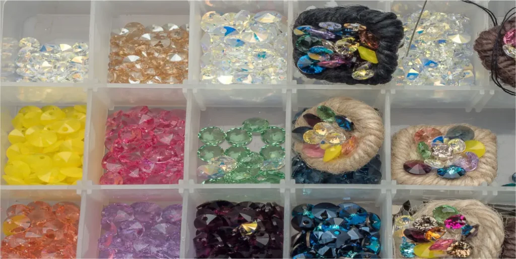 Cristales de colores para sandalias